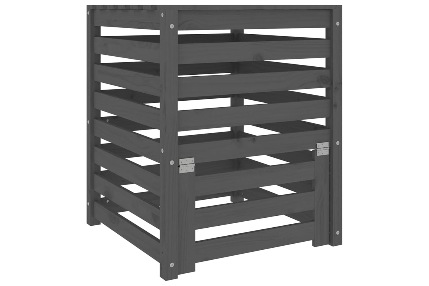 vidaXL 823810 Composter Grey 63.5x63.5x77.5cm Solid Wood Pine