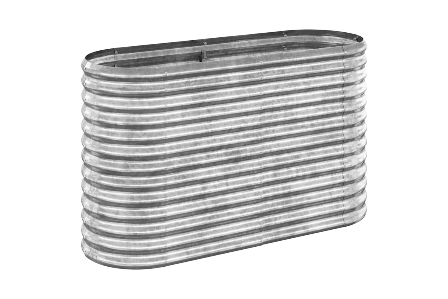 vidaXL 318892 Garden Raised Bed Powder-coated Steel 114x40x68cm Silver