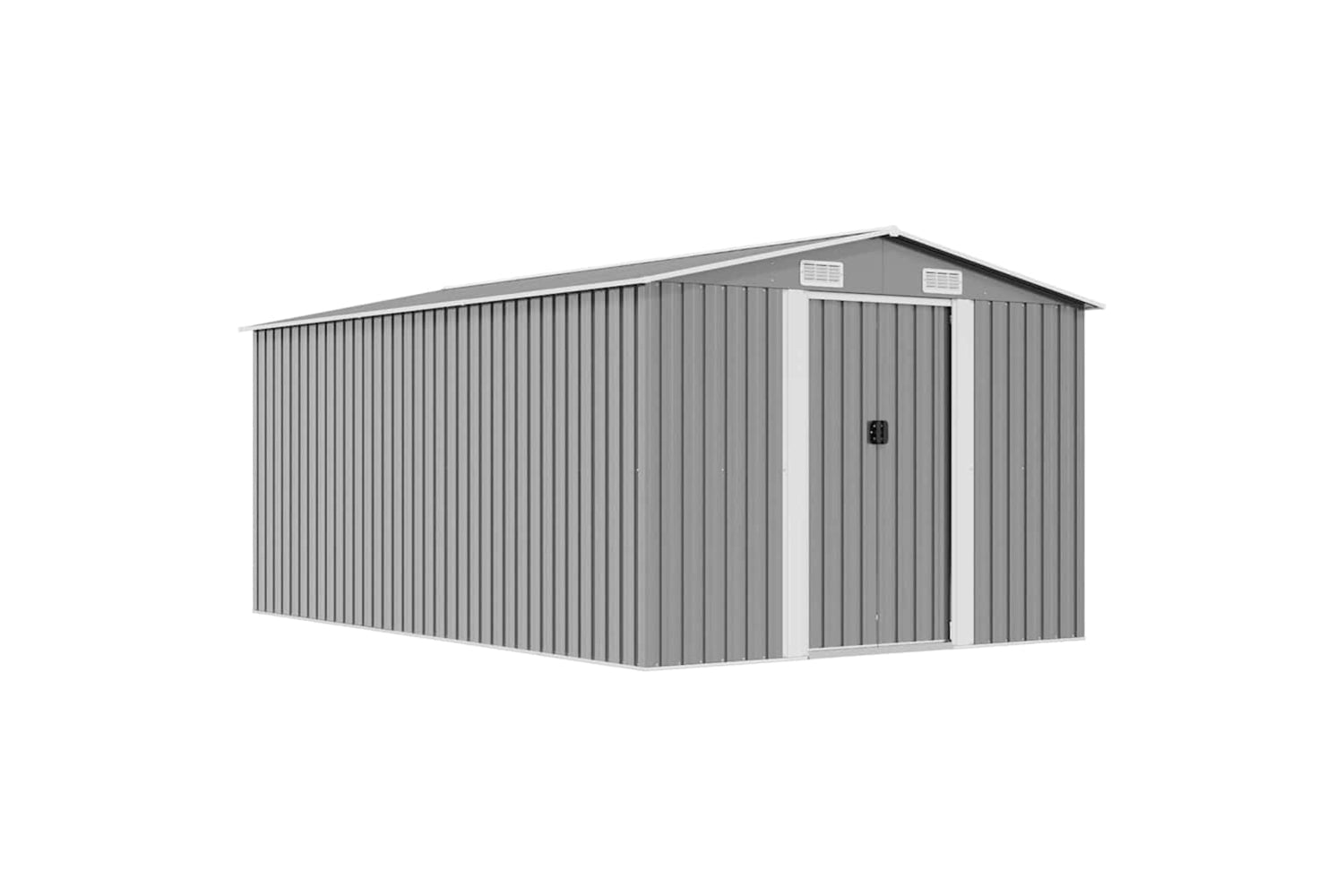 vidaXL 143345 Garden Shed 257x392x181cm Metal Grey