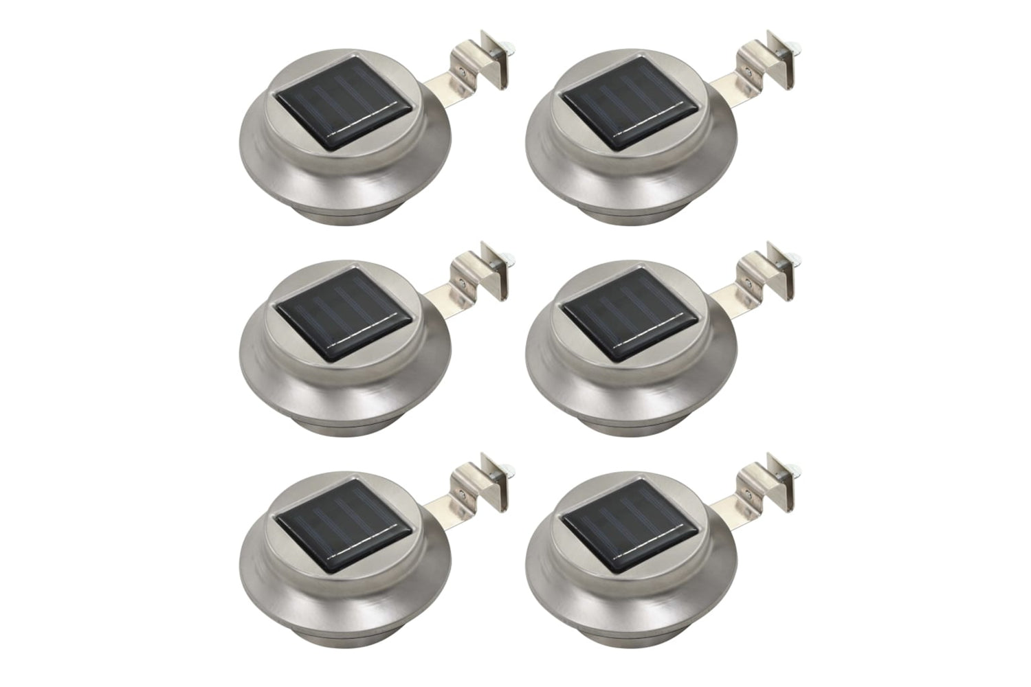 vidaXL 44467 Outdoor Solar Lamps 6 Pcs Led Round 12cm White