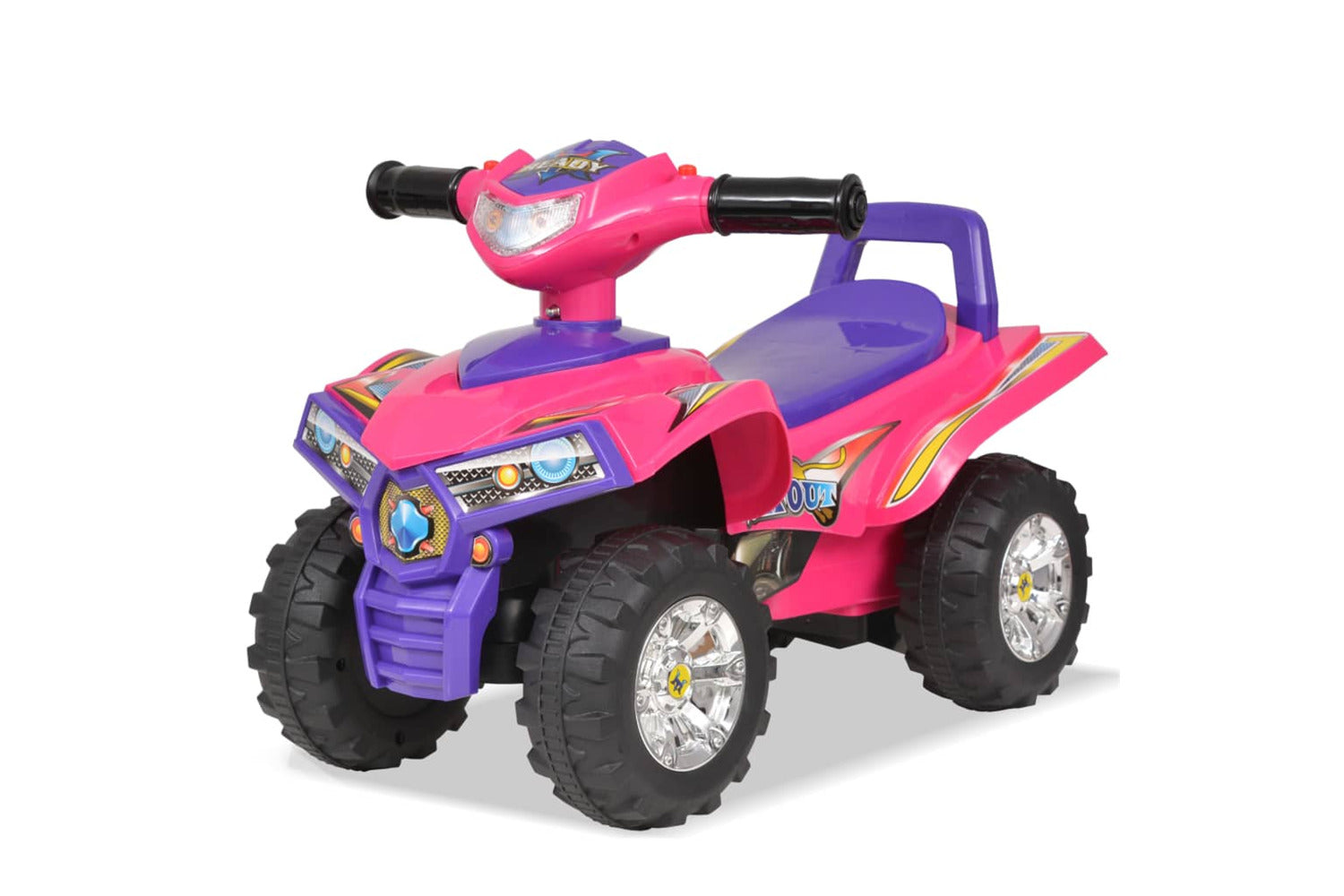 Vidaxl Children's Ride-on Atv With Sound And Light Pink And Purple-2