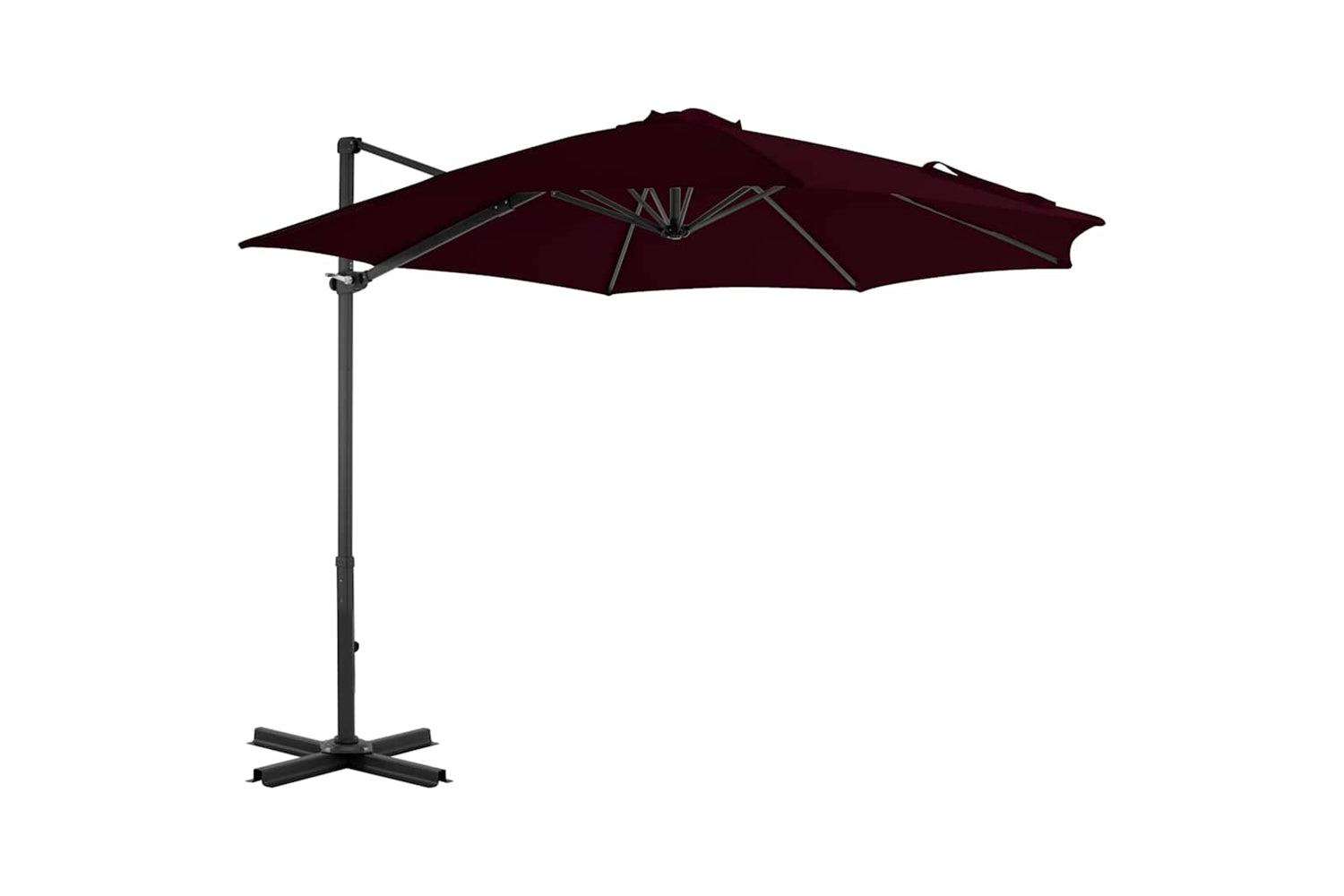vidaXL 312306 Cantilever Umbrella With Aluminium Pole Red 300cm