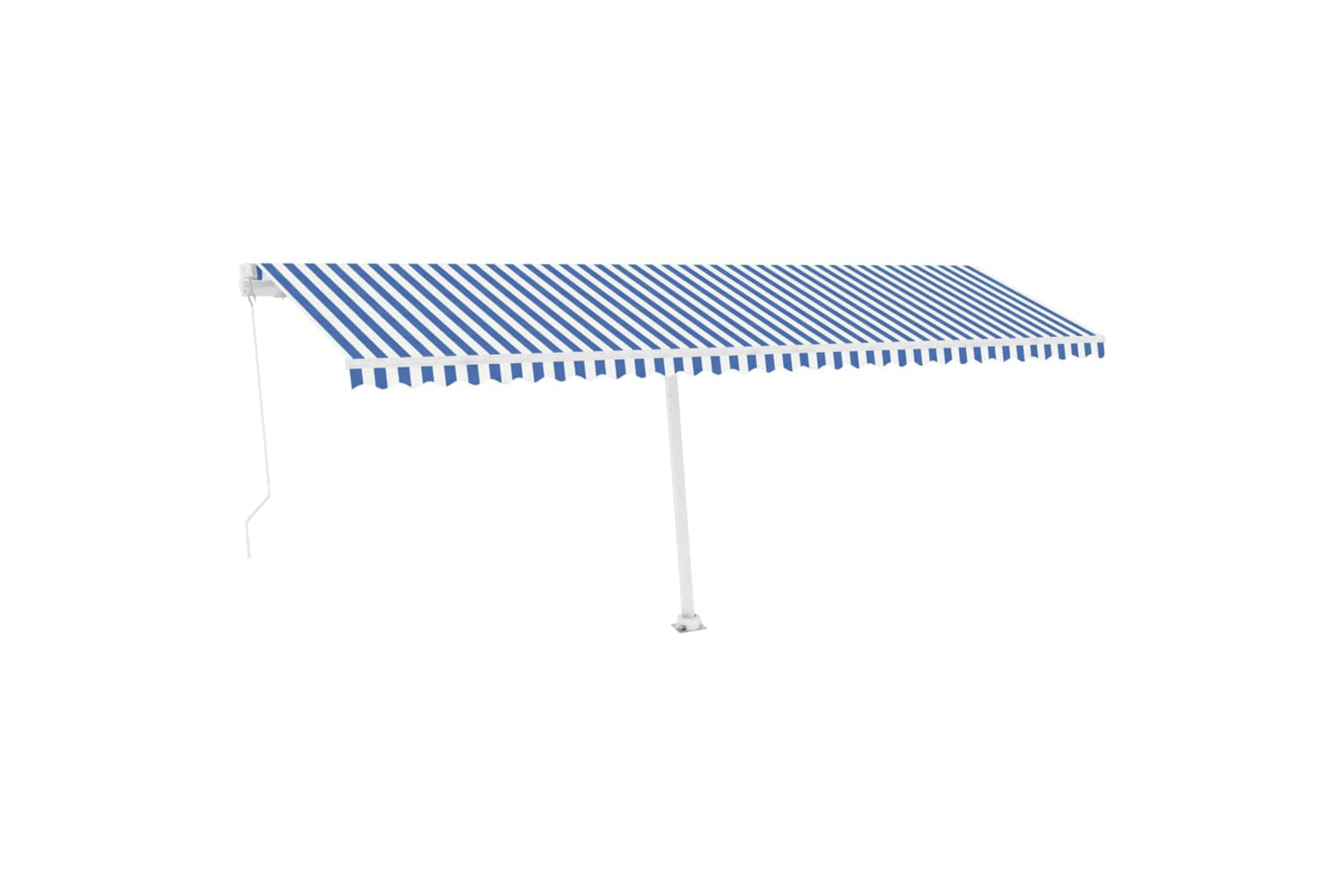 vidaXL 3069681 Manual Retractable Awning With Led 600x350cm Blue And White