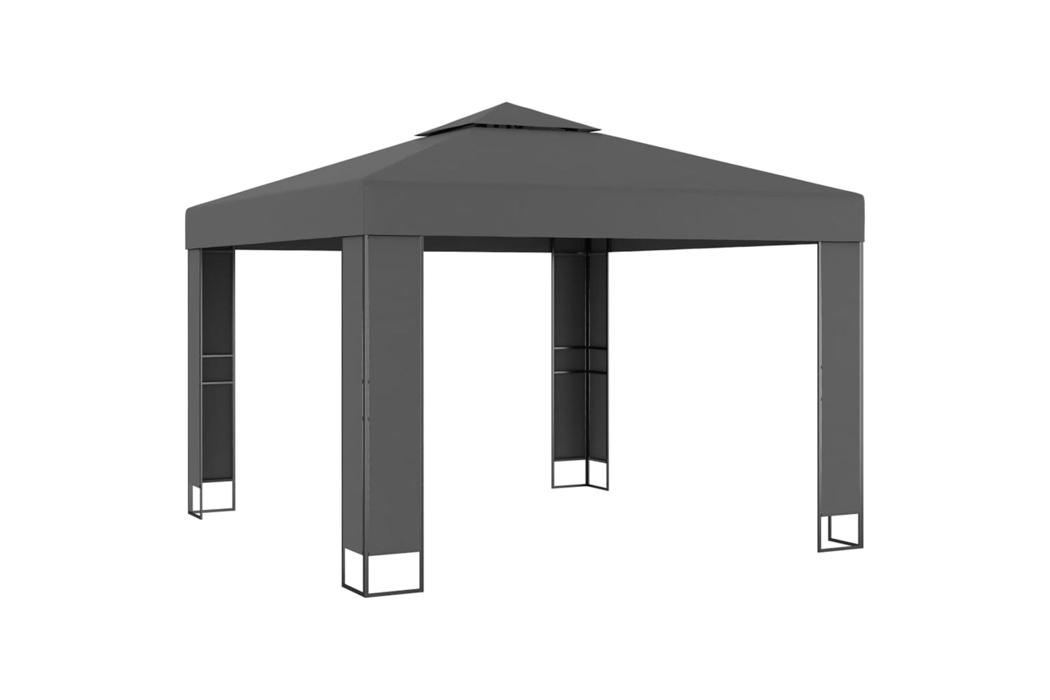 Vidaxl 47952 Gazebo With Double Roof 3x3 M Anthracite