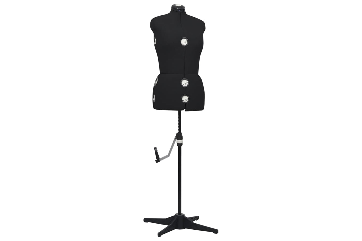 Vidaxl 288488 Adjustable Dress Form Female Black M Size 40-46