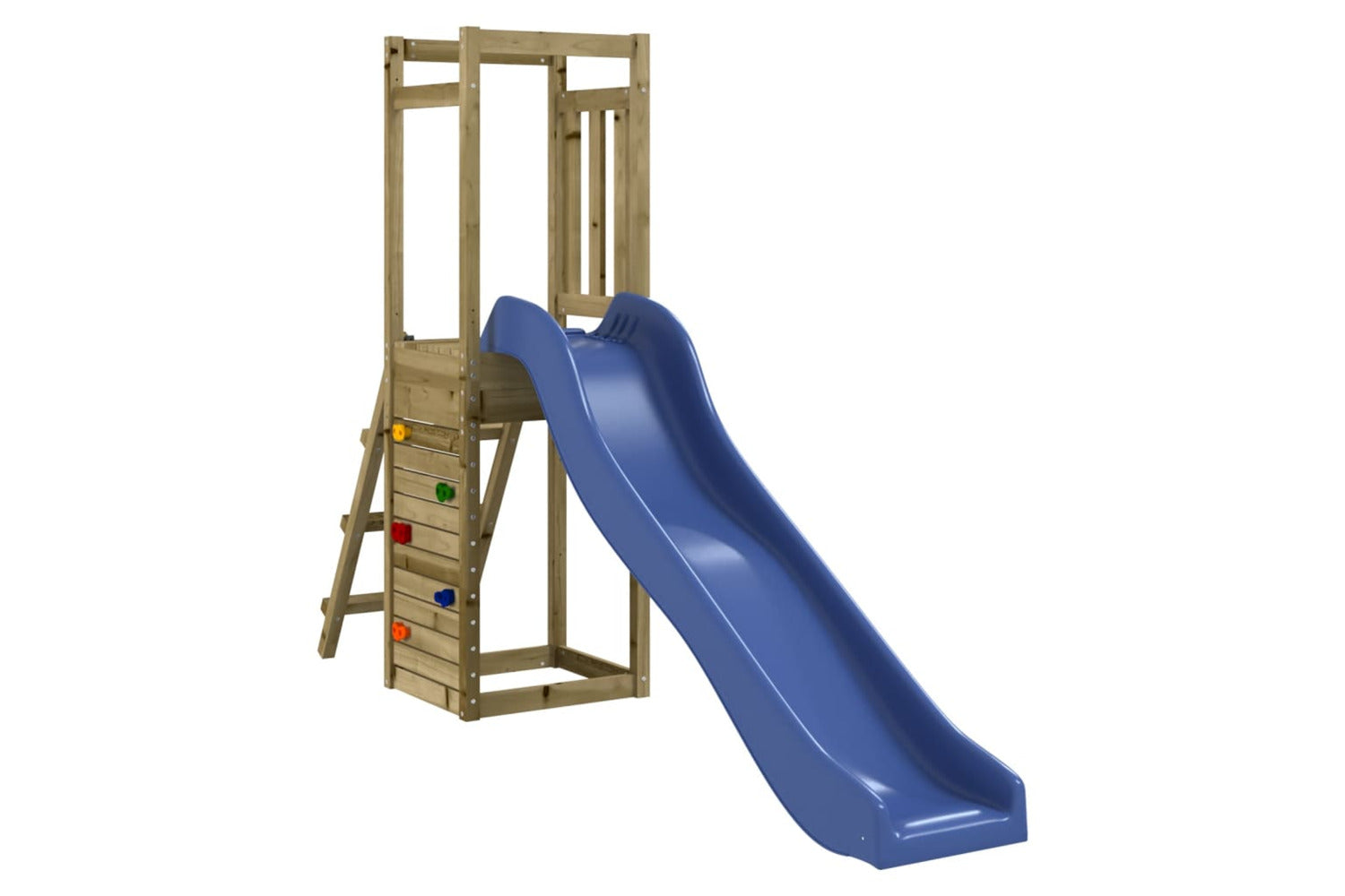 Vidaxl 3155914 Playhouse With Slide Rockwall Impregnated Wood Pine-2