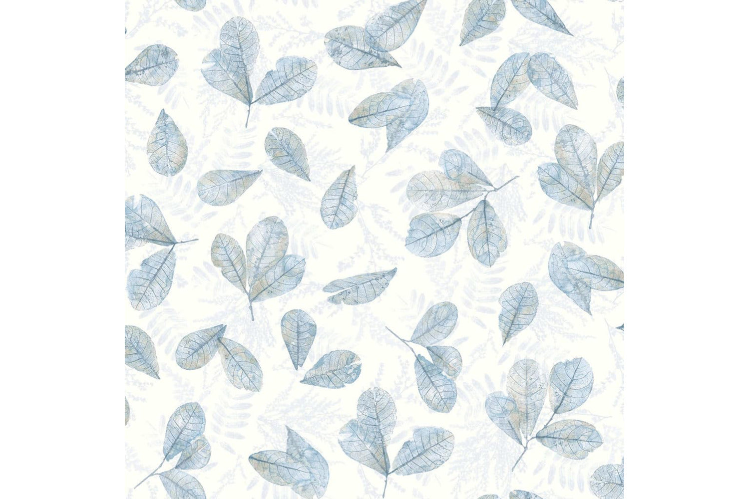 Noordwand 434269 Evergreen Wallpaper Leaves White And Blue