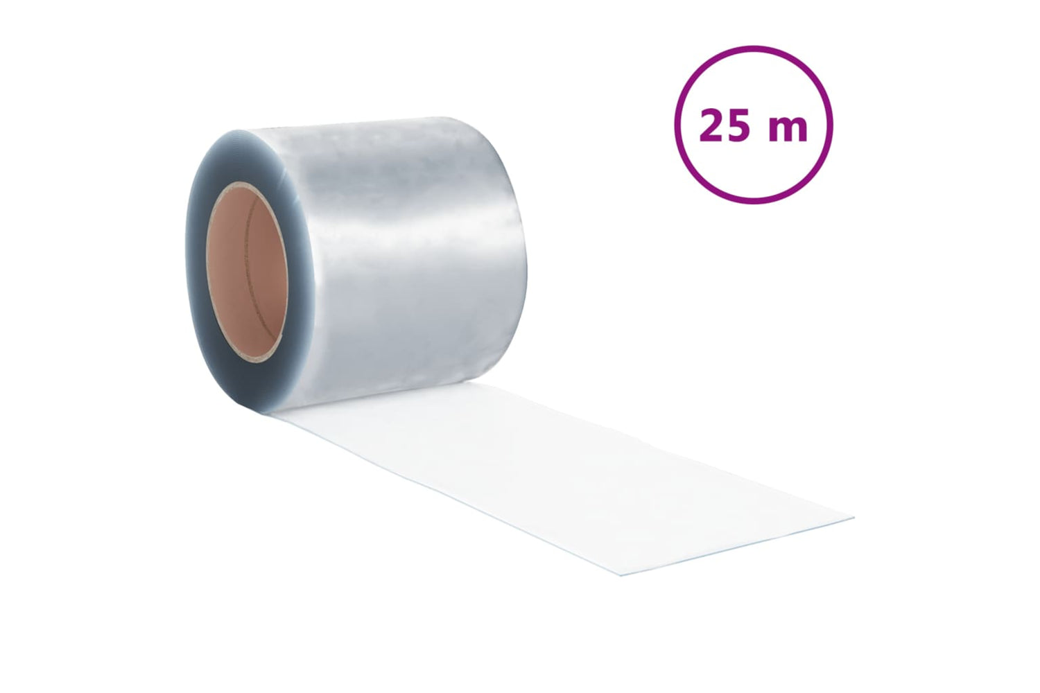 Vidaxl 288281 Strip Curtain Roll Pvc 2mm X 200mm 25 M