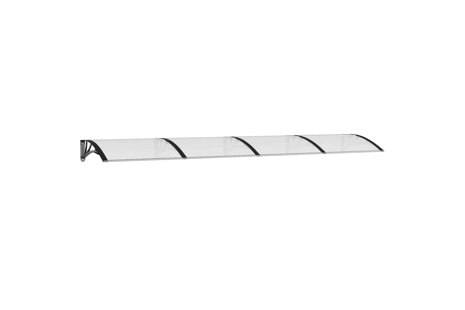 vidaXL 153591 Door Canopy Black And Transparent 350x80cm Polycarbonate