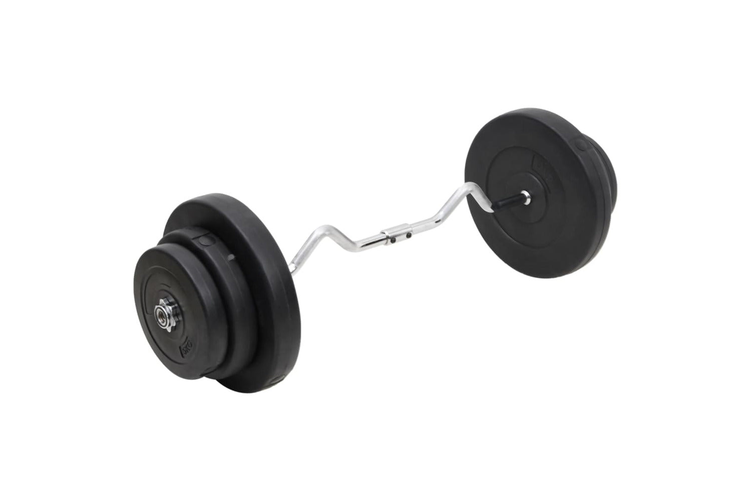 Vidaxl 3145019 Curl Barbell With Plates 60 Kg-2