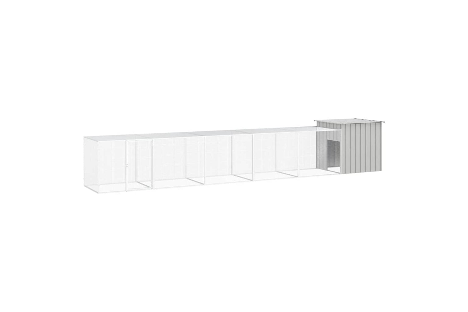 vidaXL 3106463 Chicken Cage Grey 600x91x100cm Galvanised Steel