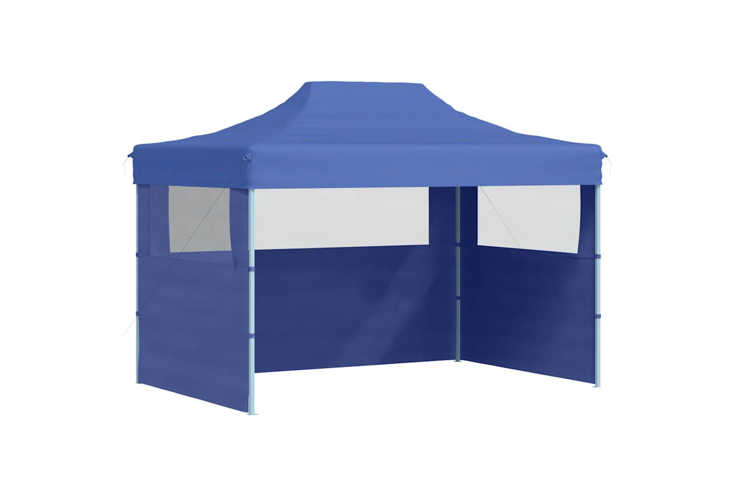 Vidaxl Professional Folding Party Tent With 3 Sidewalls 3x4 M Steel Blue