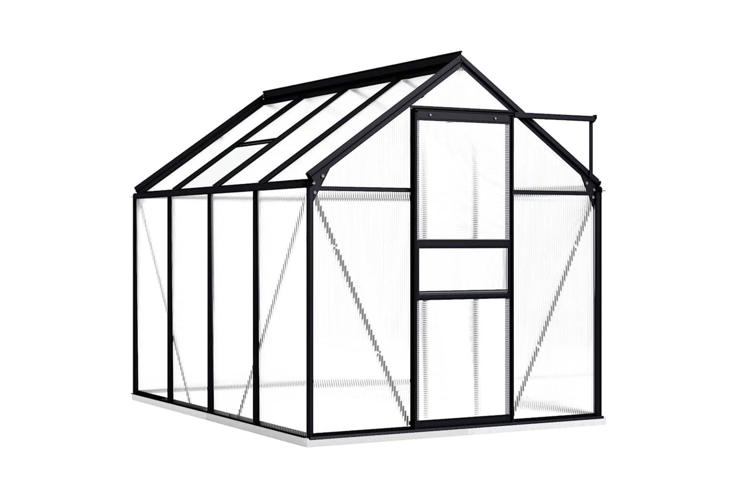 Vidaxl 48216 Greenhouse With Base Frame Anthracite Aluminium 4.75 Mâ²