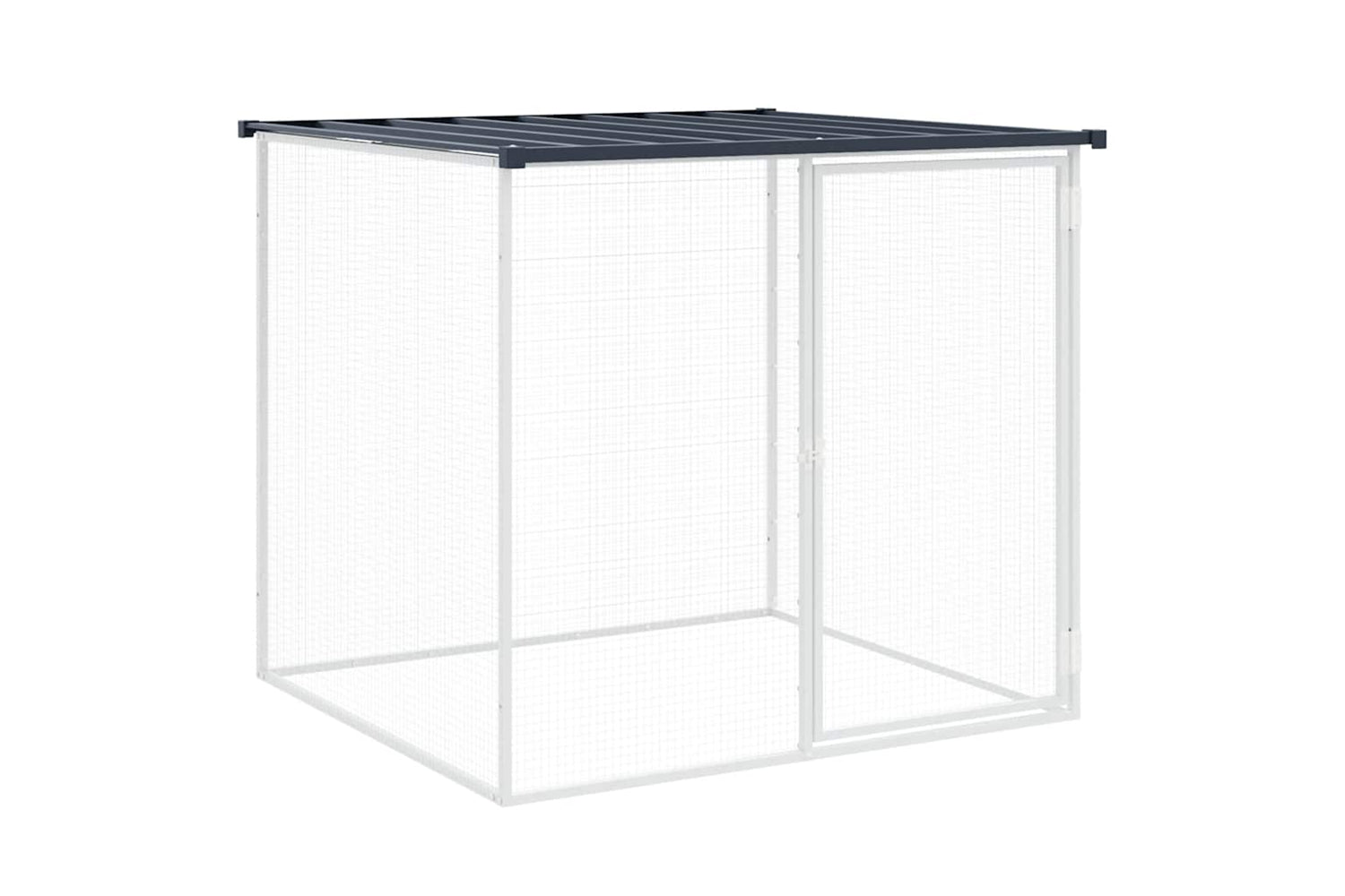 Vidaxl Chicken Cage With Roof Anthracite 103x98x90 Cm Galvanised Steel