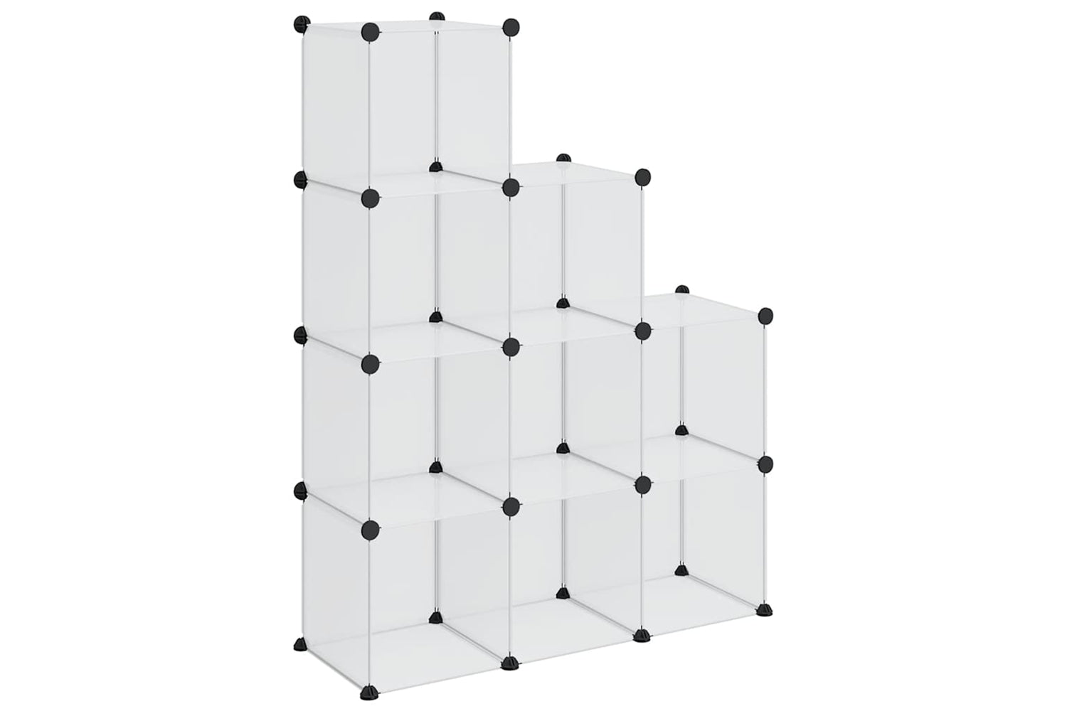 Vidaxl 340551 Storage Cube Organiser With 9 Cubes Transparent Pp