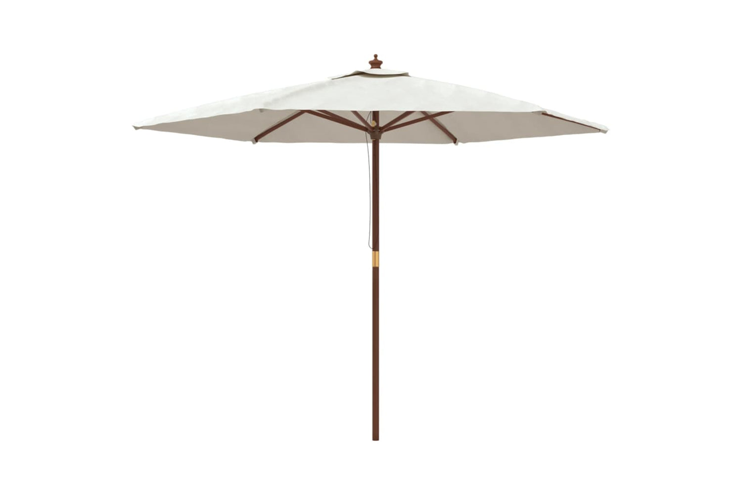 vidaXL 363167 Garden Parasol With Wooden Pole Sand 299x240cm