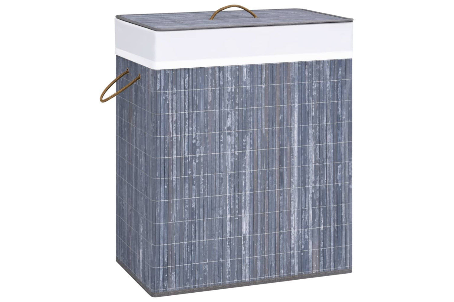 Vidaxl 320742 Bamboo Laundry Basket Grey 100 L