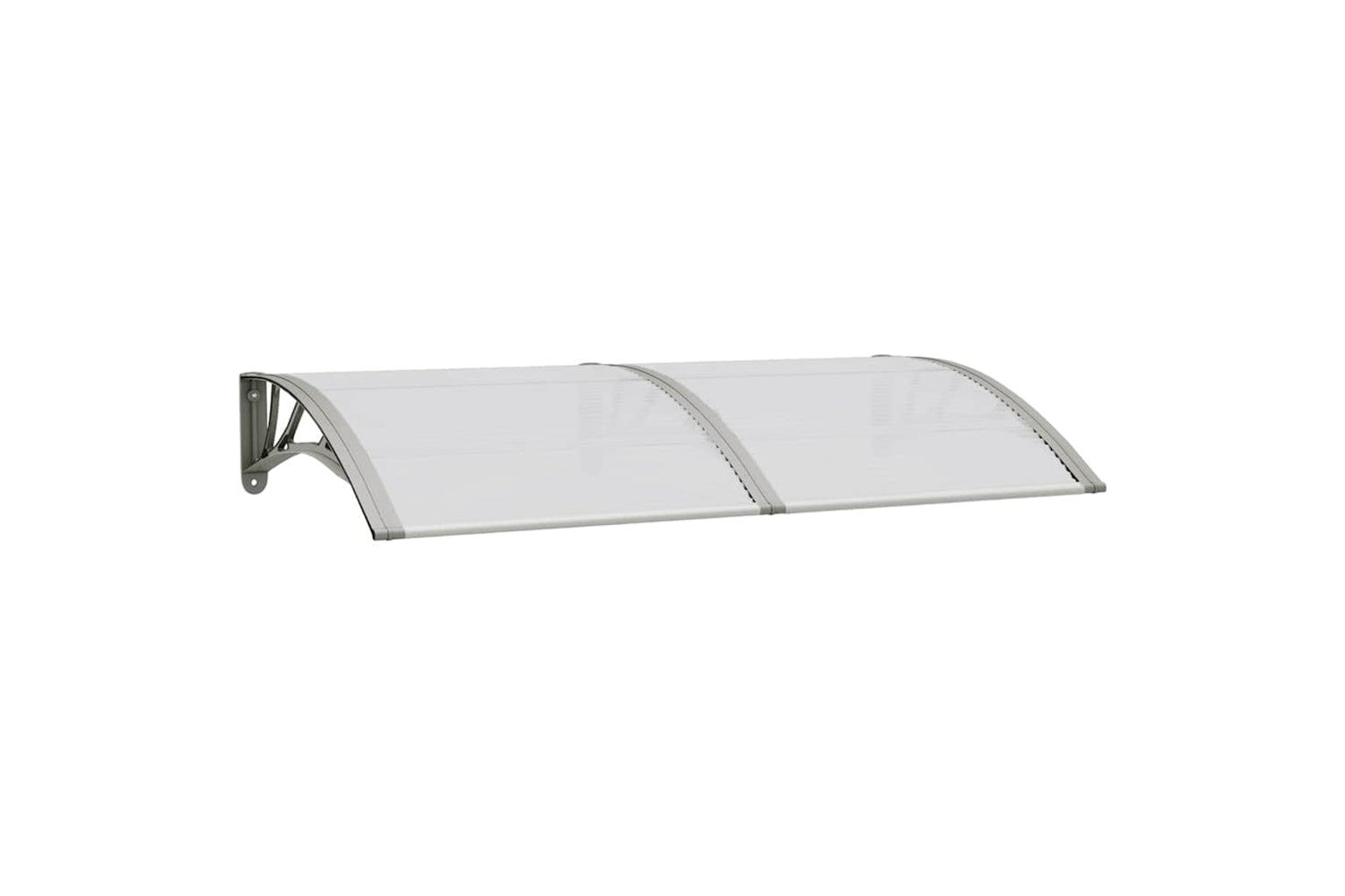 vidaXL Door Canopy Grey 150x75cm Polycarbonate