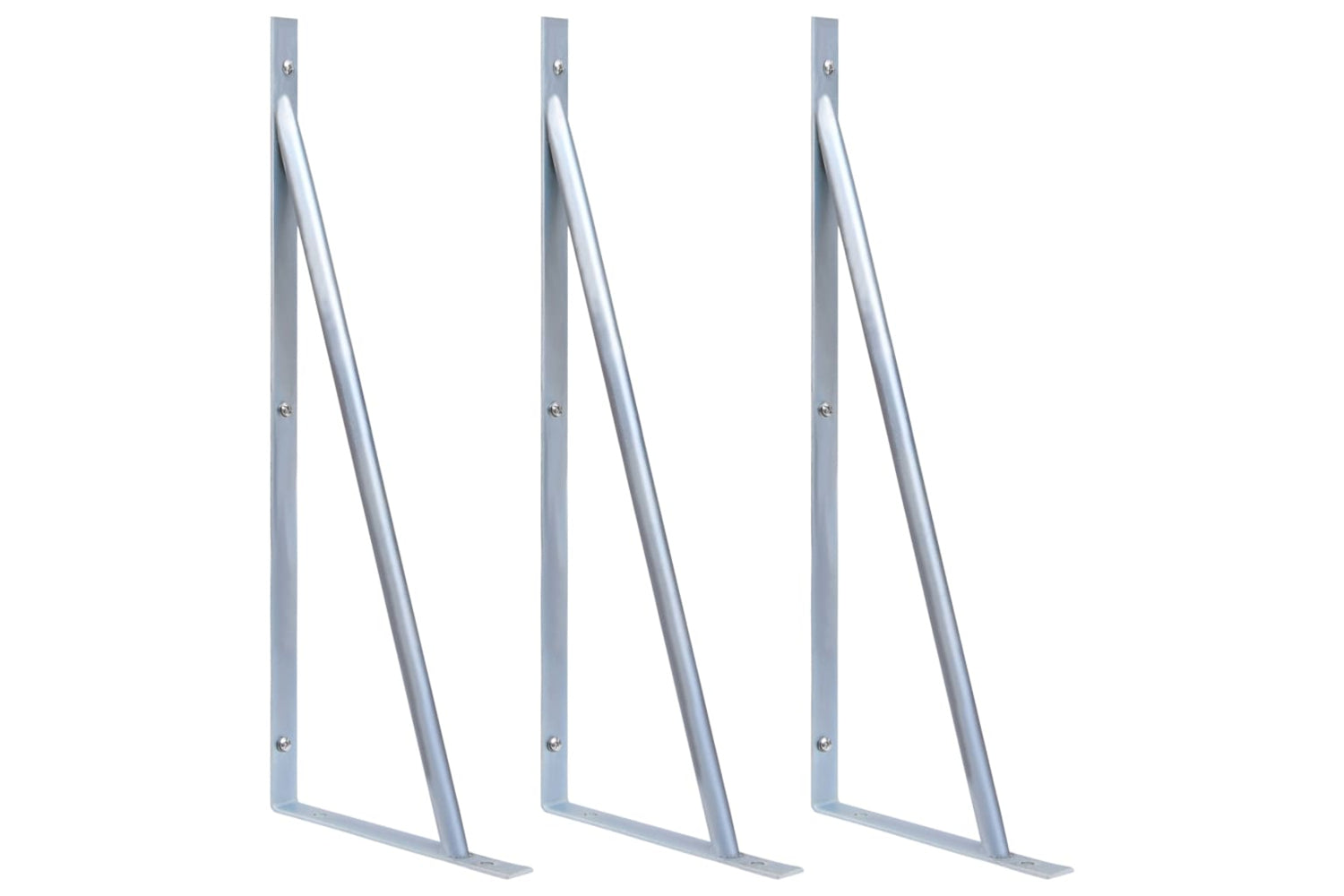 Vidaxl 148989 Support Brackets For Fence Post 3 Pcs Galvanised Steel