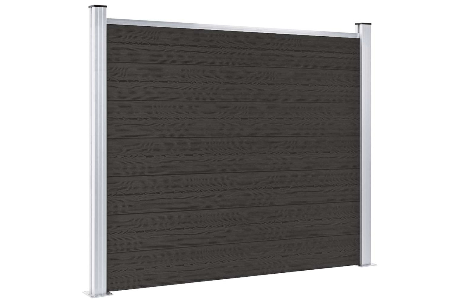 vidaXL Fence Panel Wpc 180x146cm Black