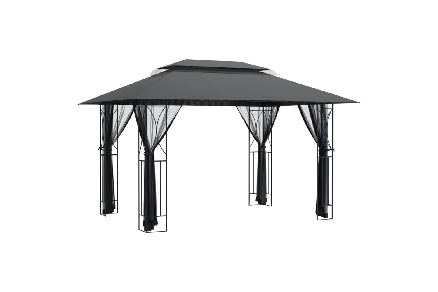 vidaXL 360144 Gazebo With Sidewalls Anthracite 400x300x270cm Steel