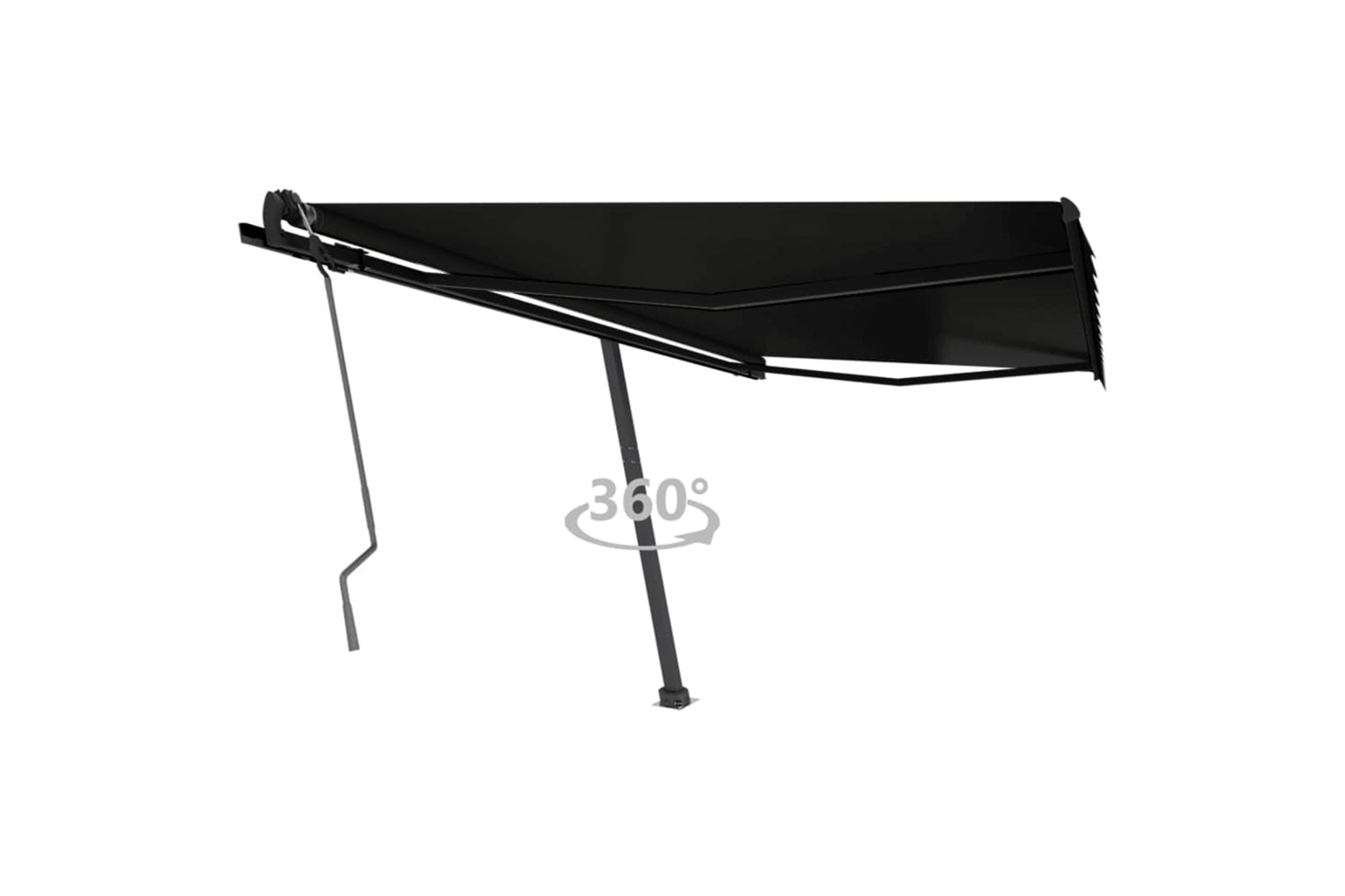 vidaXL 3069819 Freestanding Manual Retractable Awning 400x350cm Anthracite