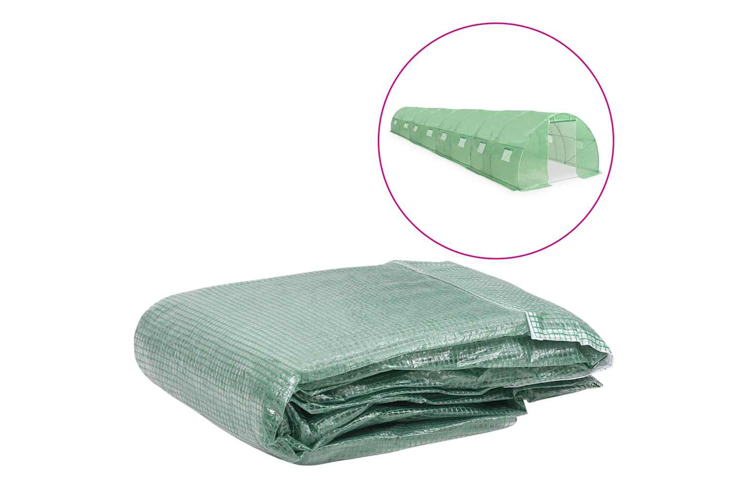 vidaXL 316433 Greenhouse Replacement Cover (36 mÂ²) 300x1200x200cm Green