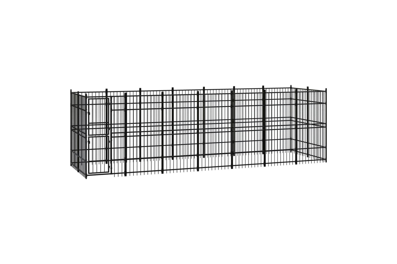 Vidaxl 3097961 Outdoor Dog Kennel Steel 12.9 M2
