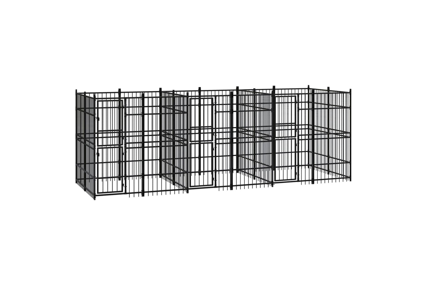 Vidaxl 3098011 Outdoor Dog Kennel Steel 11.06 M2
