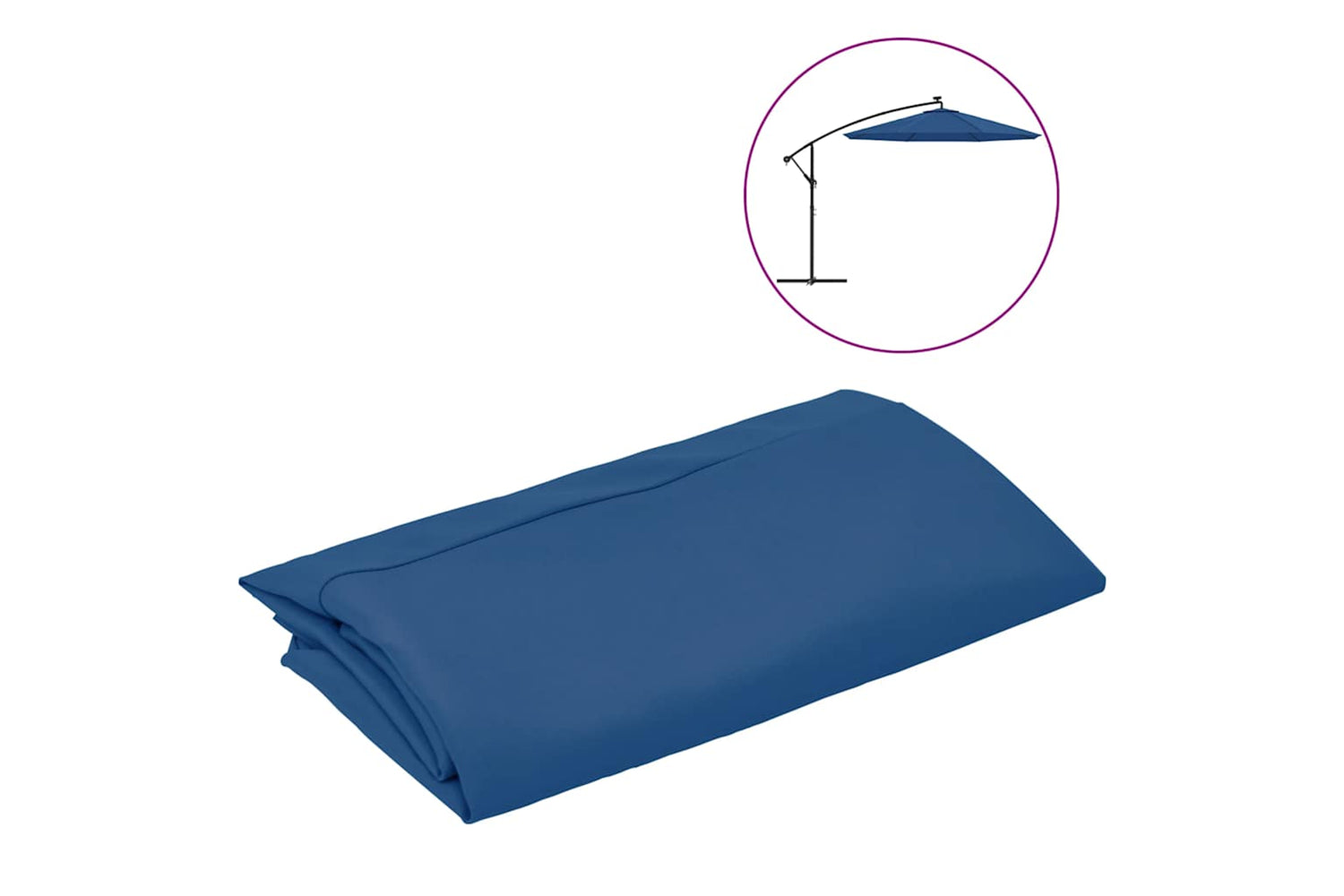 vidaXL 313808 Replacement Fabric For Cantilever Umbrella Azure Blue 300cm