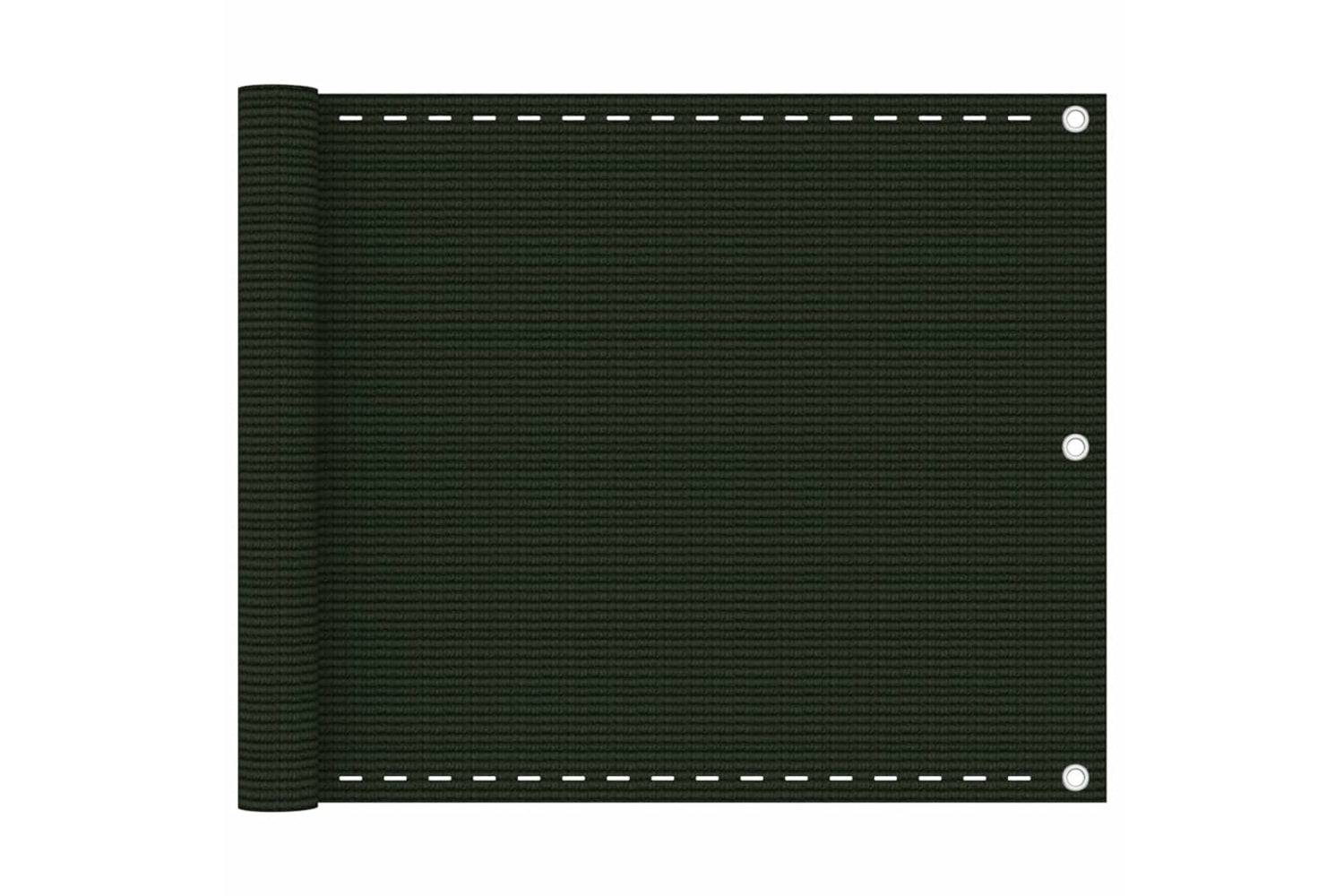 vidaXL 310970 Balcony Screen Dark Green 75x500cm Hdpe