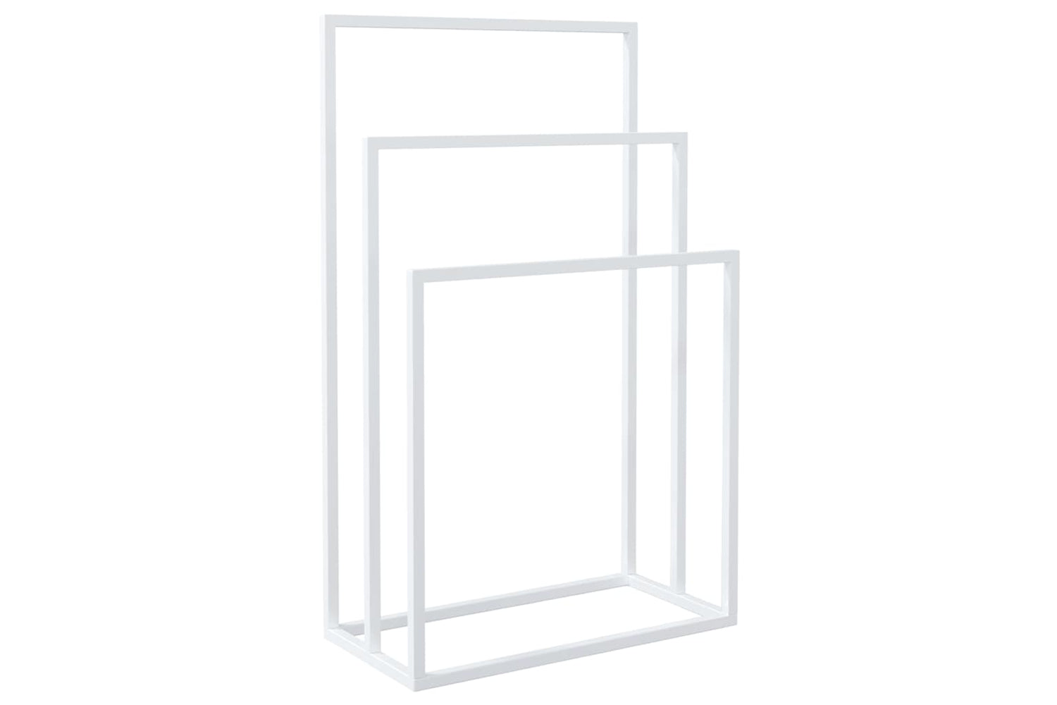 vidaXL 343091 Freestanding Towel Rack White 48x24x79cm Iron