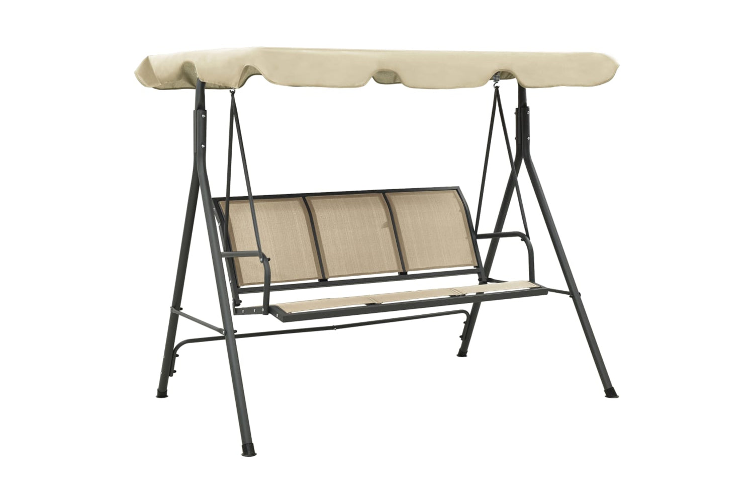 Vidaxl 313325 Garden Swing Chair With Canopy Anthracite And Sand