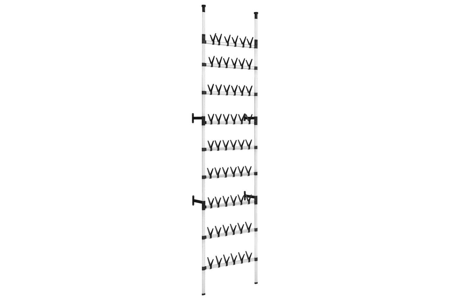 Vidaxl 321108 Telescopic Shoe Rack With Rods Aluminium