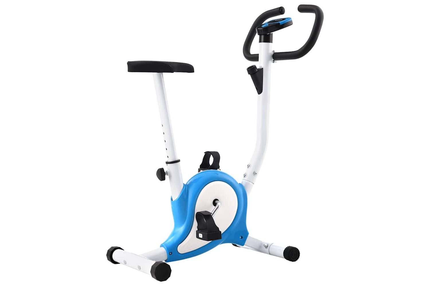 Vidaxl Exercise Bike With Belt Resistance Blue-2