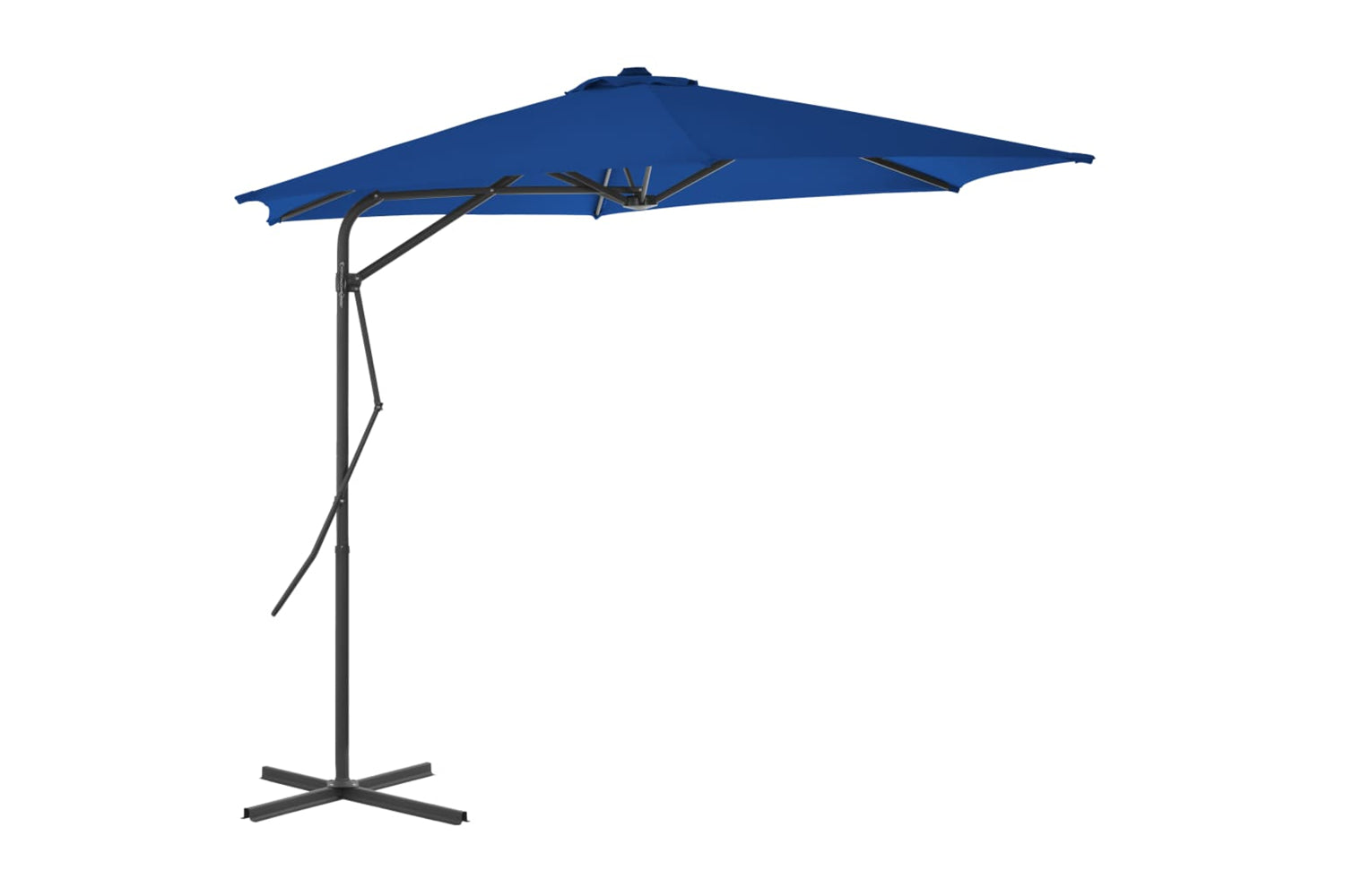 vidaXL 312521 Outdoor Parasol With Steel Pole Blue 300x230cm