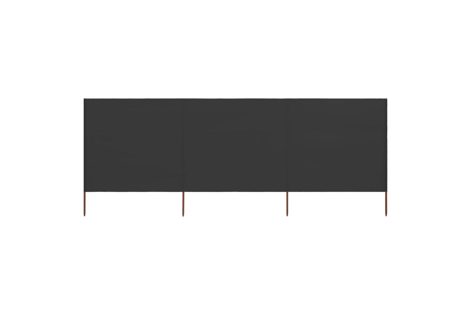 vidaXL 47142 3-panel Wind Screen Fabric 400x80cm Anthracite