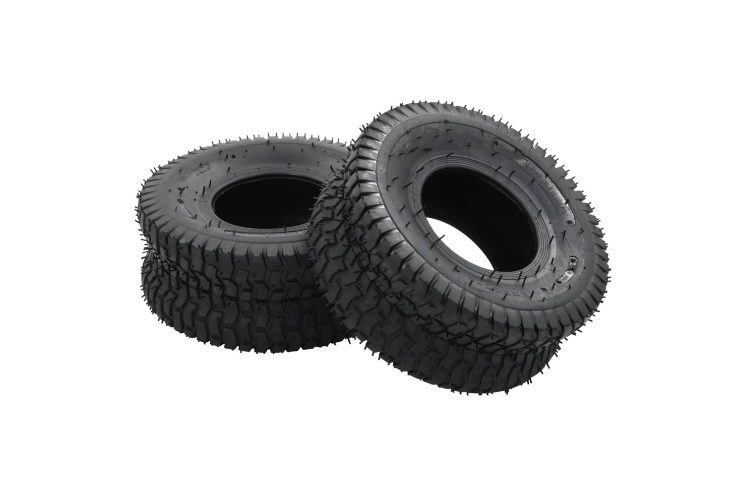 Vidaxl 145274 4 Piece Wheelbarrow Tire And Inner Tube Set 15x6.00-6 4pr Rubber
