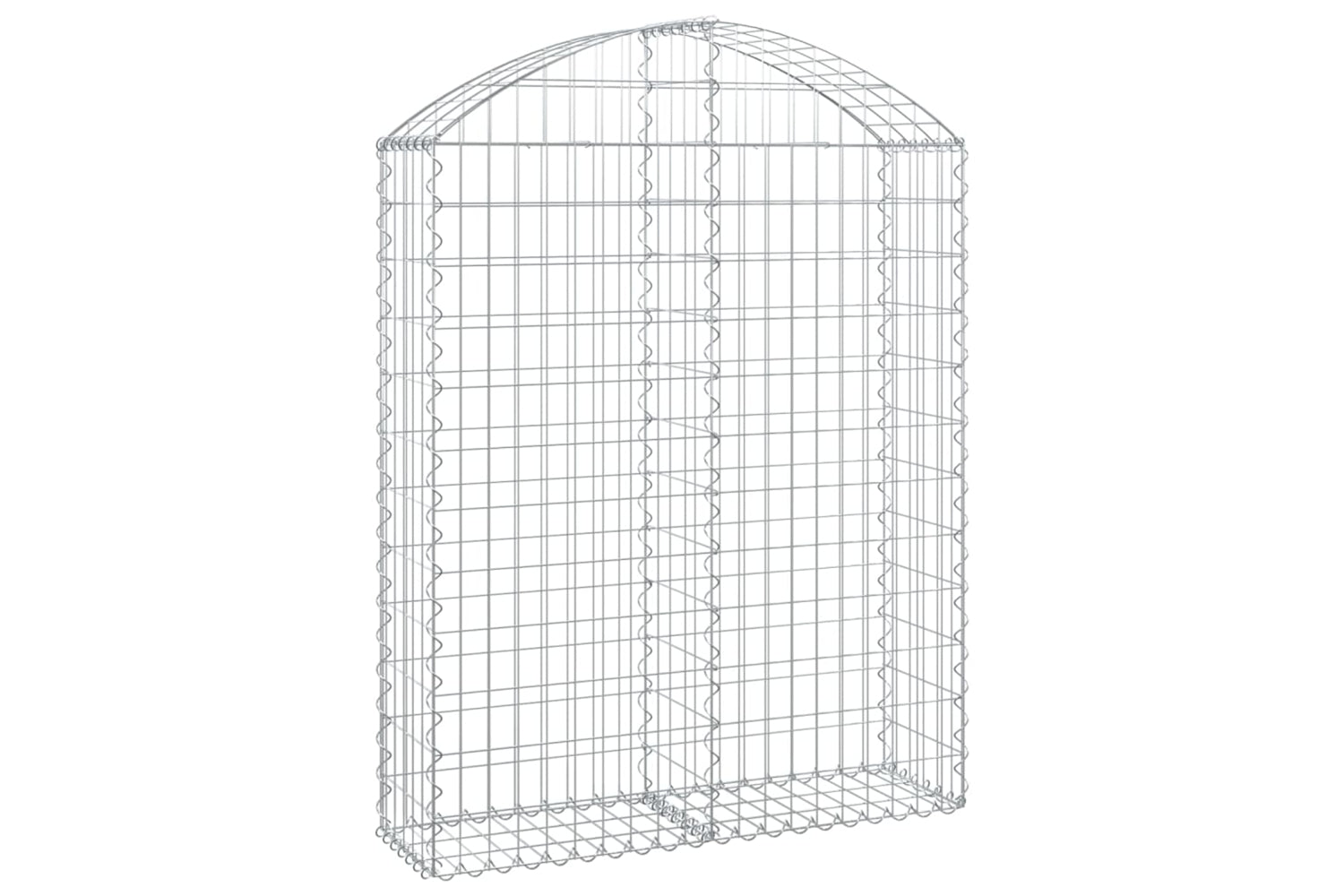 vidaXL 153426 Arched Gabion Basket 100x30x120/140cm Galvanised Iron
