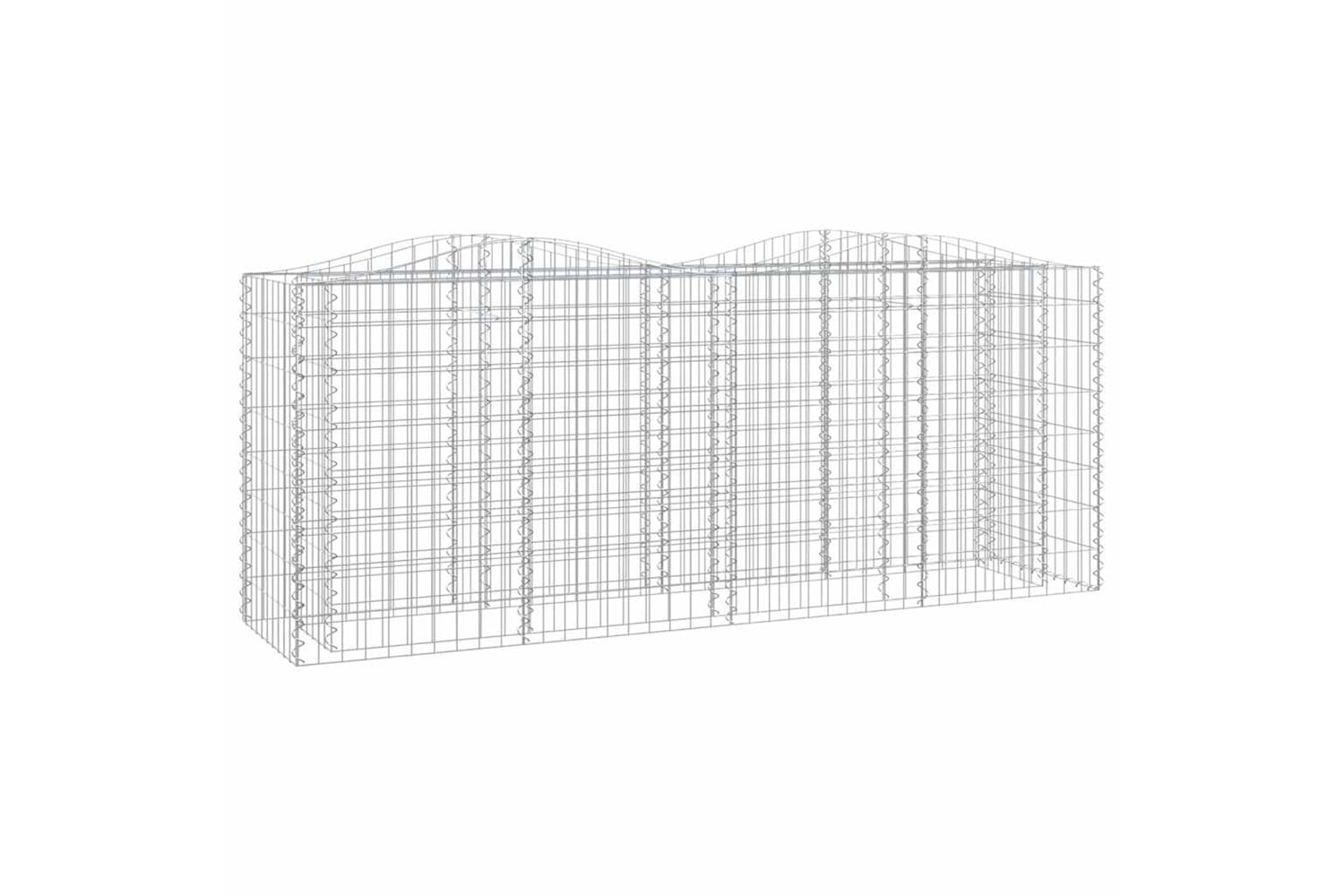 vidaXL 153546 Arched Gabion Raised Bed 200x50x100cm Galvanised Iron