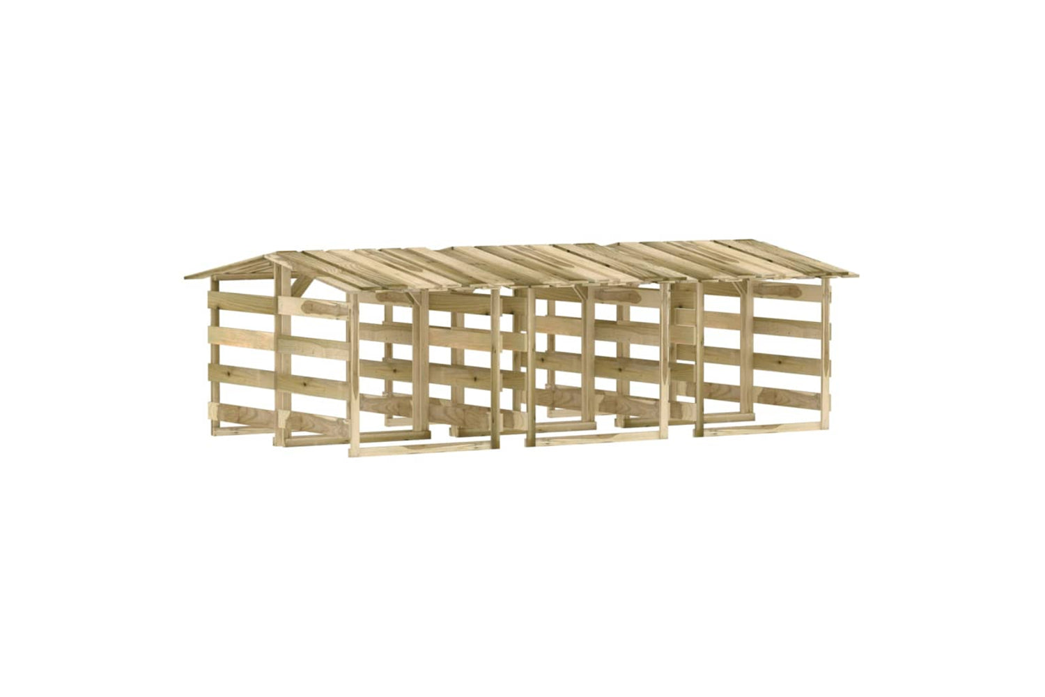 vidaXL 3096647 Pergolas With Roofs 6 Pcs 100x90x100cm Impregnated Pinewood