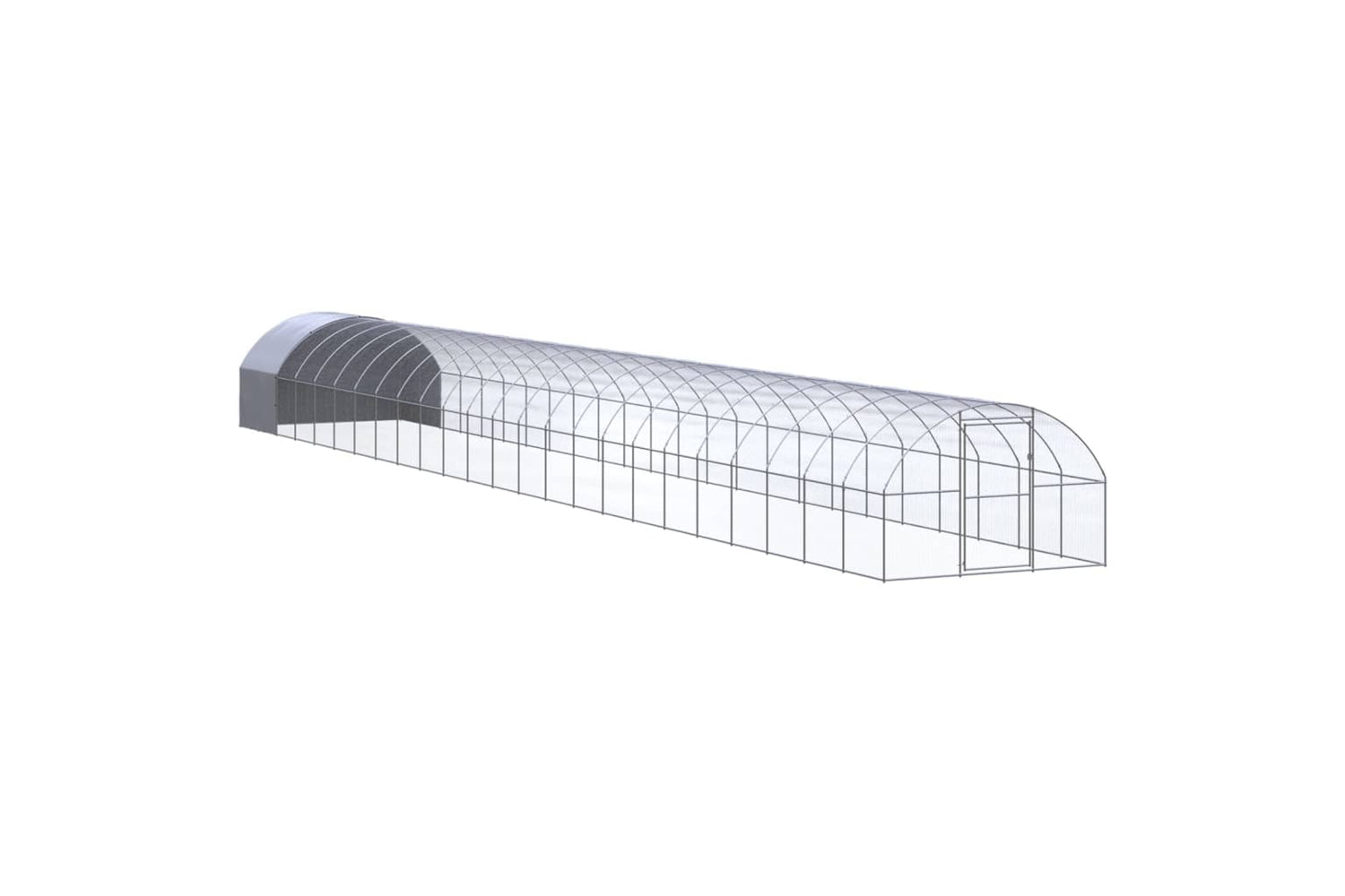Vidaxl 3095480 Outdoor Chicken Coop 3x24x2 M Galvanised Steel