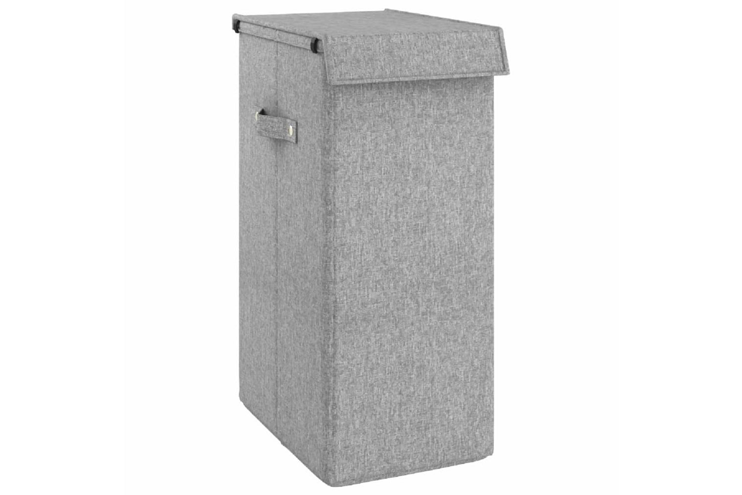 vidaXL 351039 Foldable Laundry Hamper Grey 26x34.5x59.5cm Faux Linen Fabric