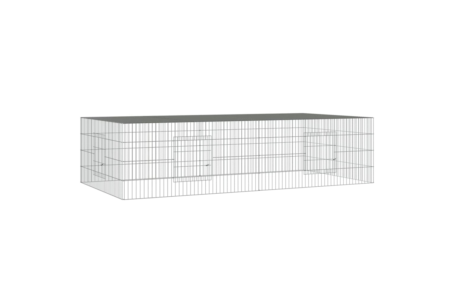 vidaXL 171563 2-panel Rabbit Cage 220x110x55cm Galvanised Iron