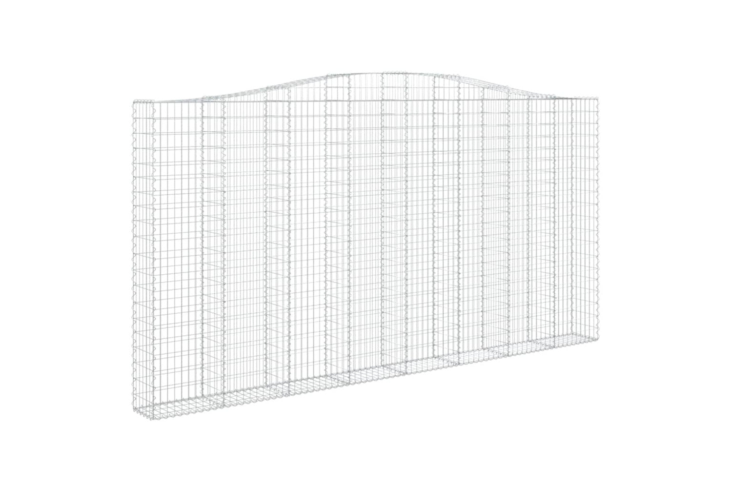 vidaXL 153410 Arched Gabion Basket 400x30x200/220cm Galvanised Iron