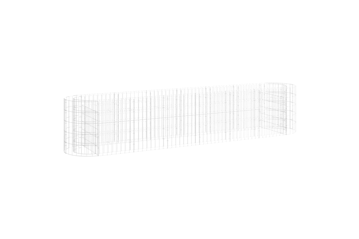 vidaXL 152026 Gabion Raised Bed Galvanised Iron 260x50x50cm