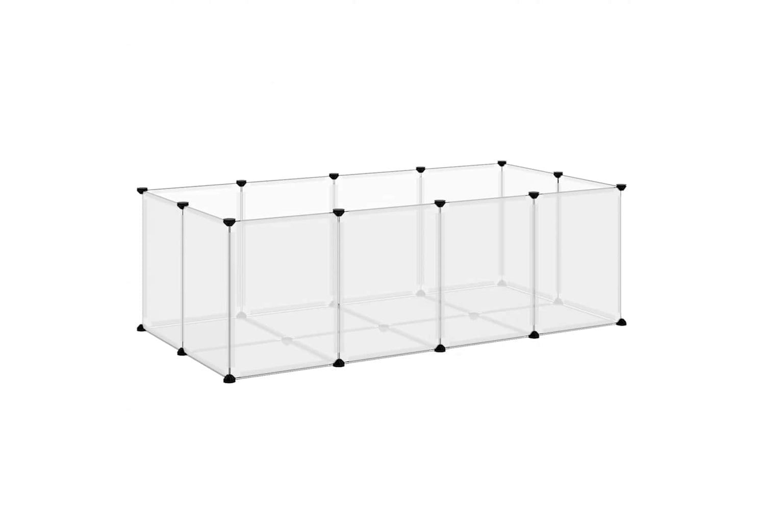 vidaXL 340572 Small Animal Cage Transparent 144x74x46.5cm Pp And Steel