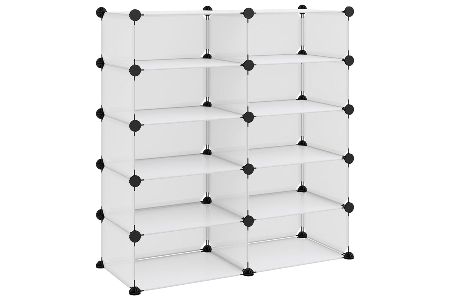 vidaXL 340567 Shoe Rack Transparent 84x32x88.5cm Pp