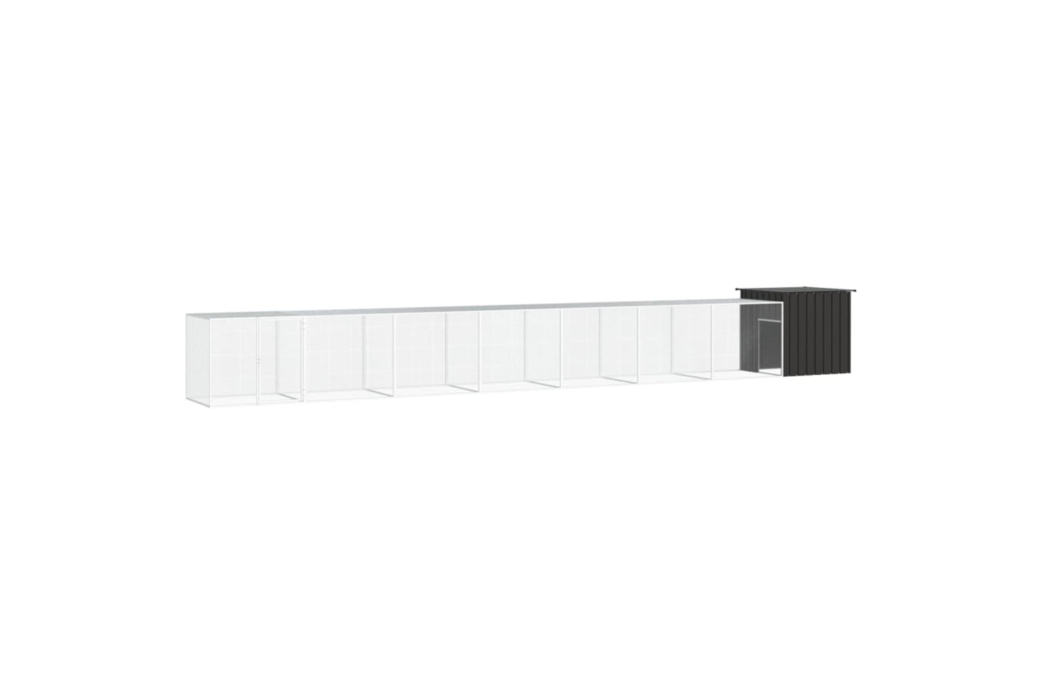 vidaXL 3106457 Chicken Cage Anthracite 800x91x100cm Galvanised Steel
