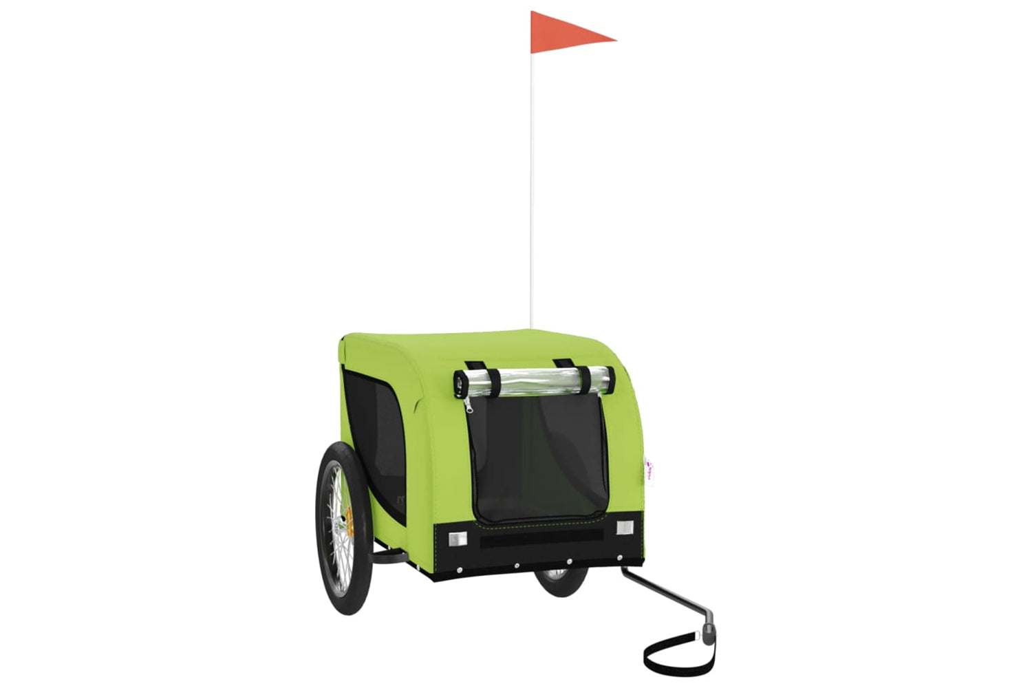 Vidaxl 94011 Pet Bike Trailer Green And Black Oxford Fabric And Iron